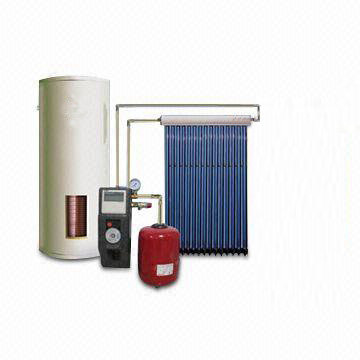 Solar water heater on a roof